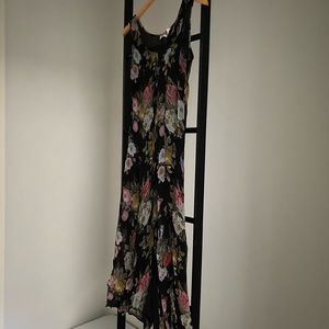 Vintage Black Floral Dress